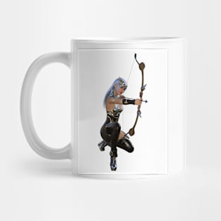 Archer Woman with Bow and Arrow Mug